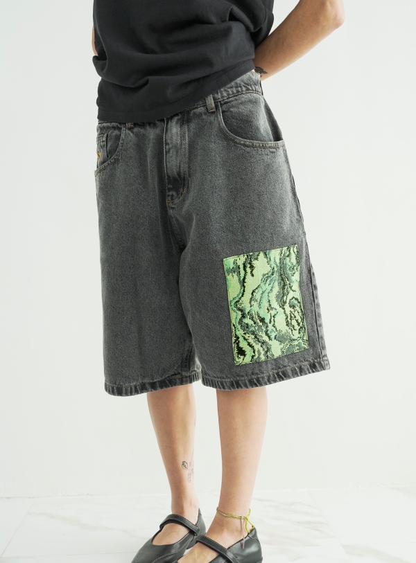 CAPOEIRA SHORTS - ACID BLACK