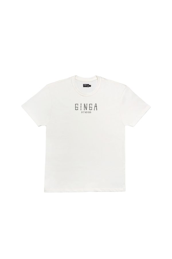 OSSOS LOGO  FRENTE/VERSO T-SHIRT OFF WHITE