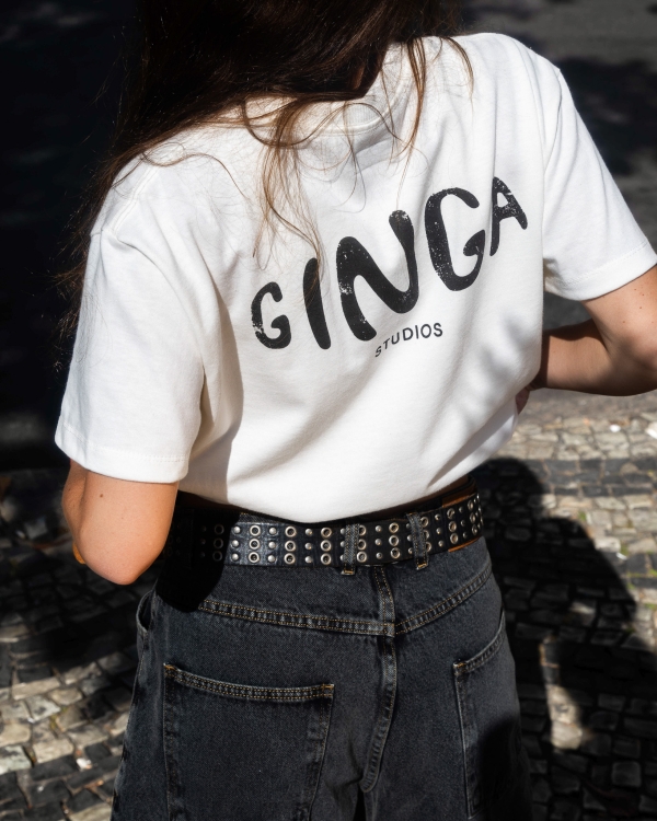 GINGA STUDIOS LOGO FRENTE/VERSO T-SHIRT OFFWHITE - Image 3