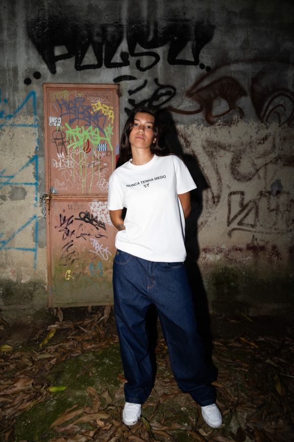 NUNCA TENHA MEDO T-SHIRT OFF WHITE - Imagem 2